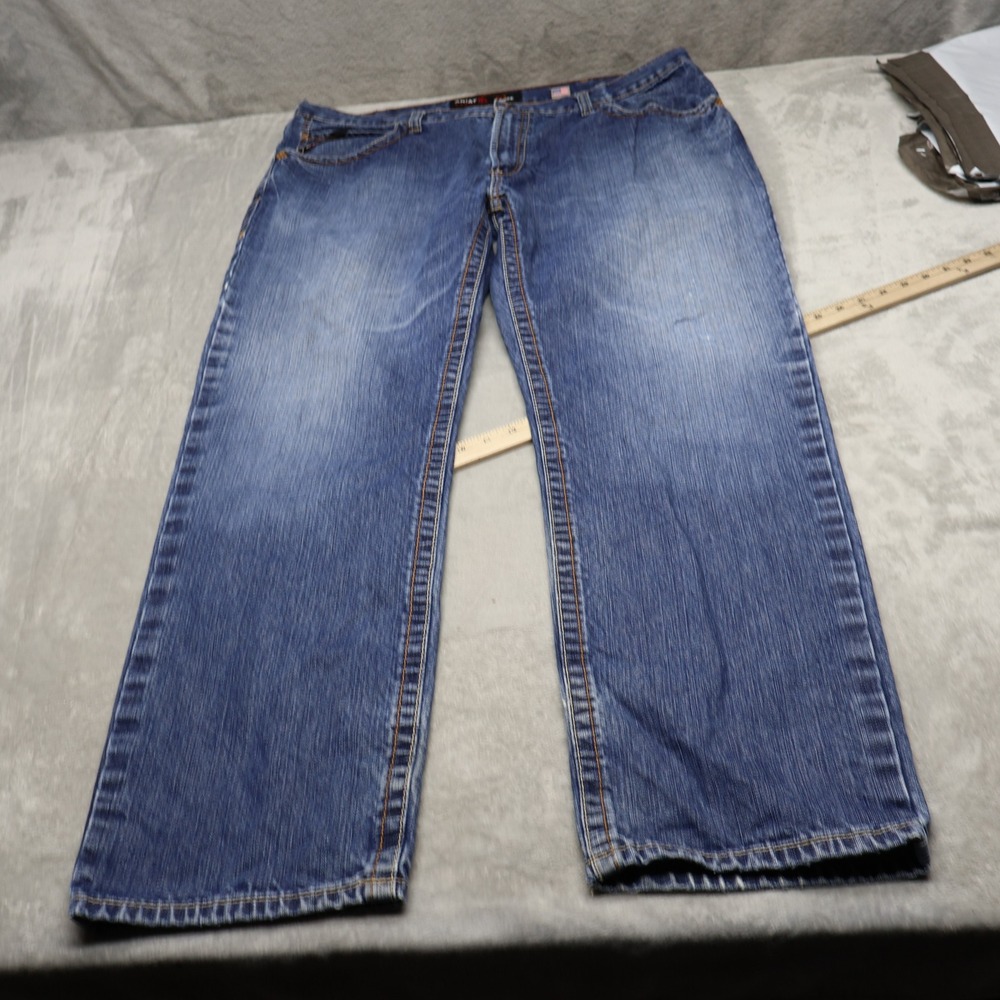 Ariat Jeans Mens 40x34 Medium Wash Denim Flame Resistant M3 Loose Fit Workwear